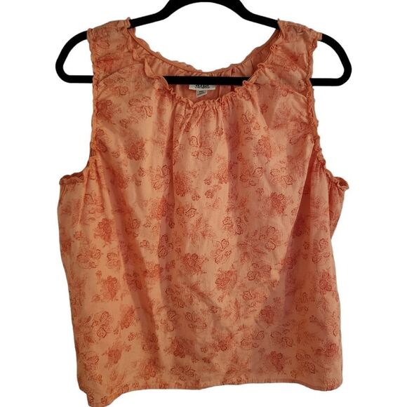 ana A New Approch Sleeveless Partial Open Back Floral Tank Size XXL - Picture 1 of 7